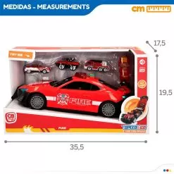 Fire Truck With Car Carrier With Vehicles And Figure -Toy Shop cb toys fire truck with car carrier with vehicles and figure 6