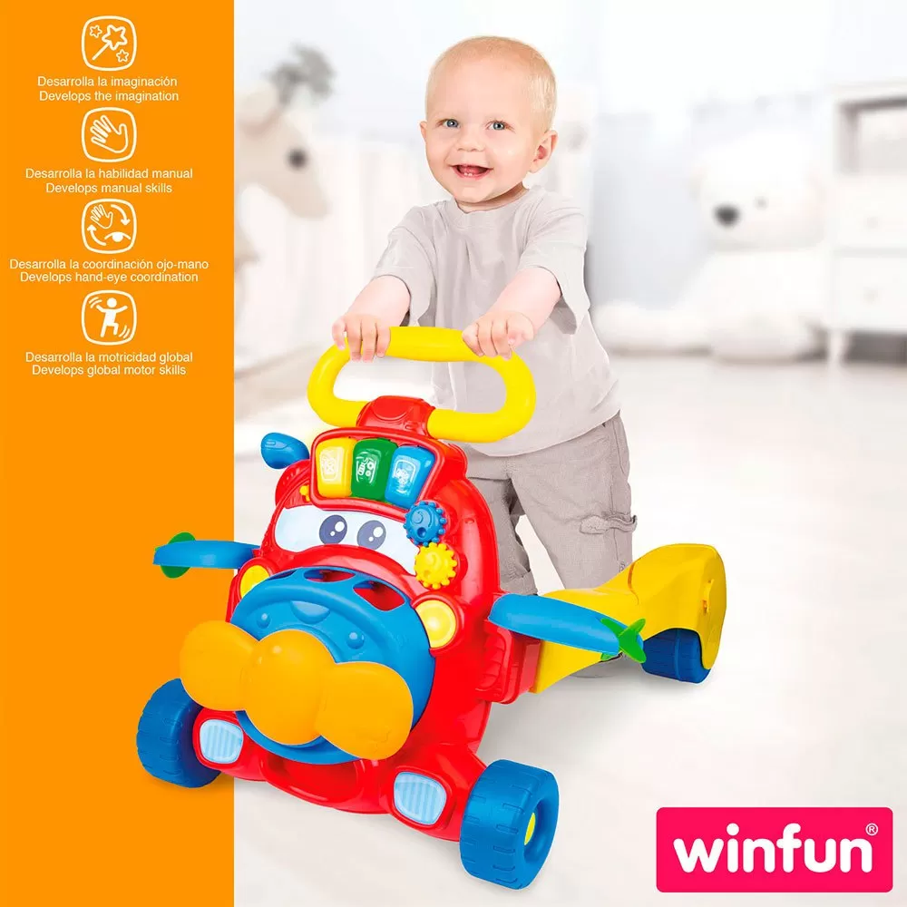 2 In 1 Ride-on With Lights And Sounds Winfun Airplane Spanish 4 2 In 1 Ride-on With Lights And Sounds Winfun Airplane Spanish - Image 4