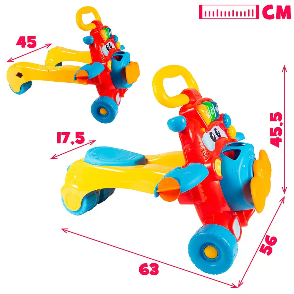 2 In 1 Ride-on With Lights And Sounds Winfun Airplane Spanish 6 2 In 1 Ride-on With Lights And Sounds Winfun Airplane Spanish - Image 6