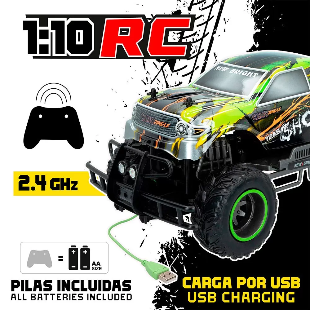 Camo Jungle Trail Ghost 4x4 1:10 RC Vehicle Remote Control 3 Camo Jungle Trail Ghost 4x4 1:10 RC Vehicle Remote Control - Image 3