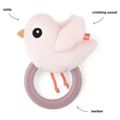 Done By Deer Sensory Rattle W/Teether Birdee 7 Done By Deer Sensory Rattle W/Teether Birdee -Toy Shop done by deer sensory rattle w teether birdee 2