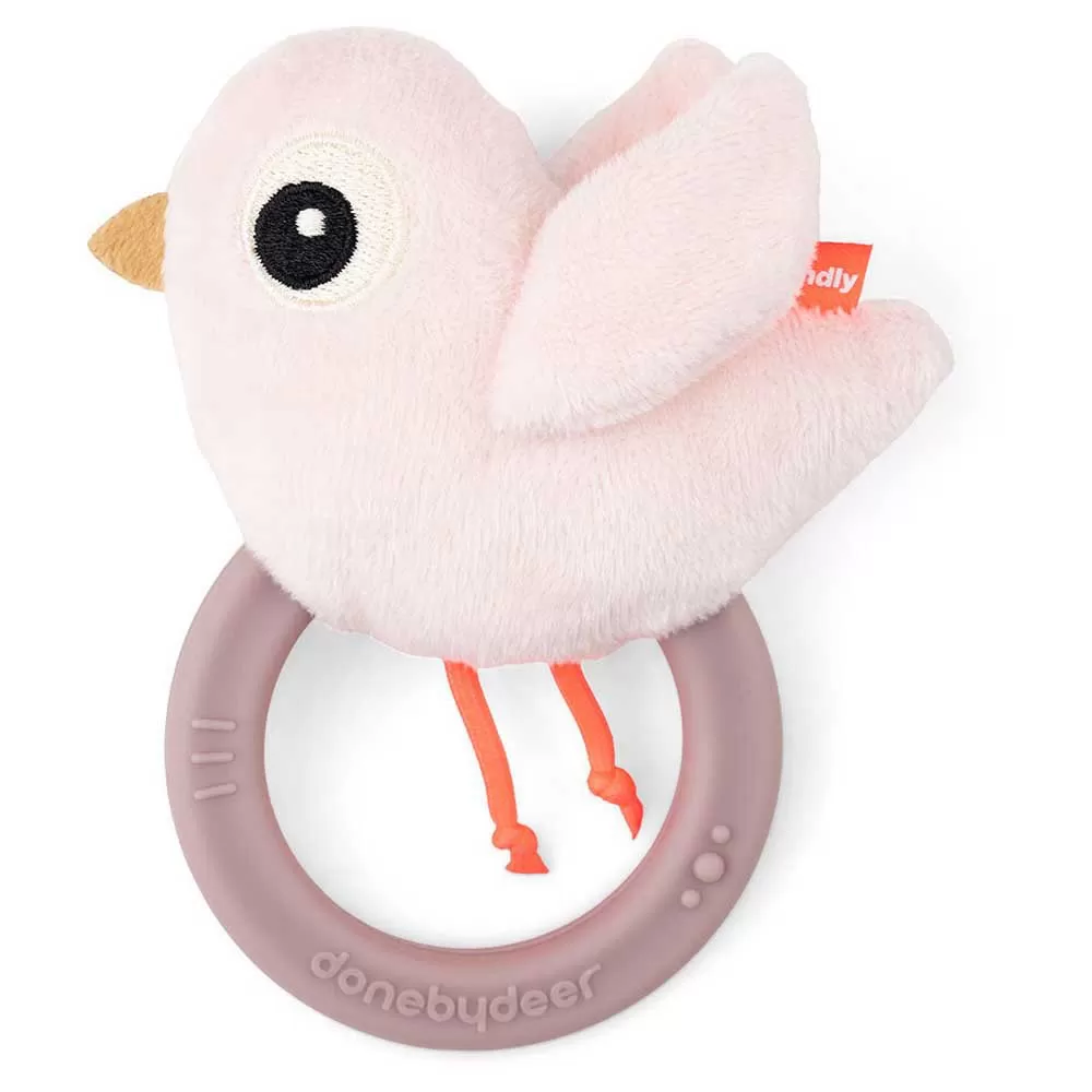 Done By Deer Sensory Rattle W/Teether Birdee 1 Done By Deer Sensory Rattle W/Teether Birdee