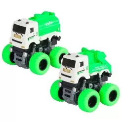 Set 2 Recycling Trucks 10 Cm Mega Friction