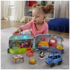 Fisher Price Little People Car With Caravan Car -Toy Shop fisher price little people car with caravan car 2