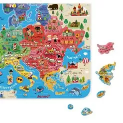 Janod Magnetic Maps Europe Italian Version -Toy Shop janod magnetic maps europe italian version 3