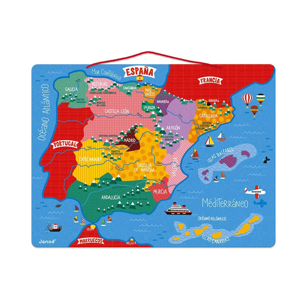 Janod Magnetic Spain Map 4 Janod Magnetic Spain Map - Image 4