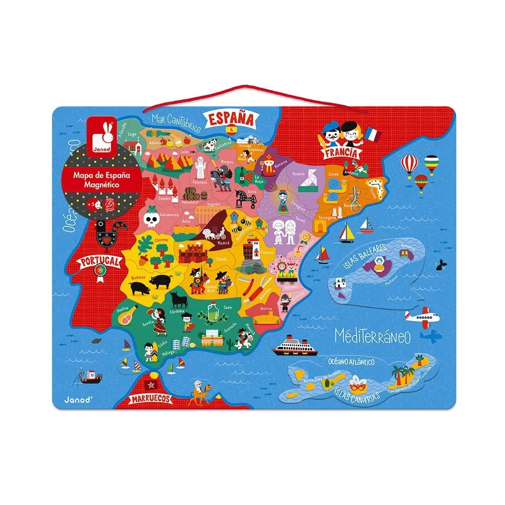 Janod Magnetic Spain Map 1 Janod Magnetic Spain Map
