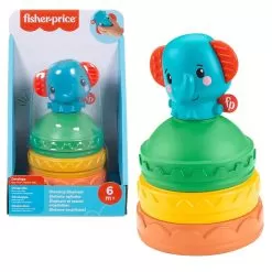 Mattel Games Elephant With Stackable Cups Fisher Price