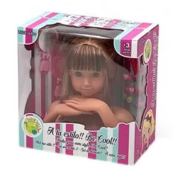 Bust Of Girl With Hairdressing Set