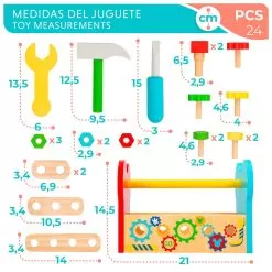 Disney Wooden Tools Set 21 Pieces -Toy Shop woomax disney wooden tools set 21 pieces 4