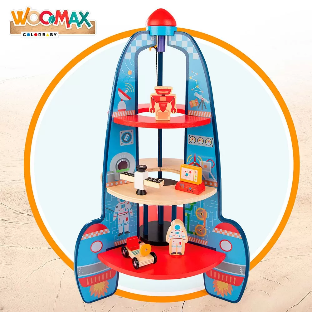 Wooden Rocket 8 Pieces 2 Wooden Rocket 8 Pieces - Image 2