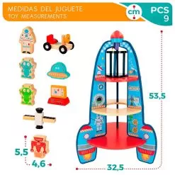 Wooden Rocket 8 Pieces 12 Wooden Rocket 8 Pieces -Toy Shop woomax wooden rocket 8 pieces 4