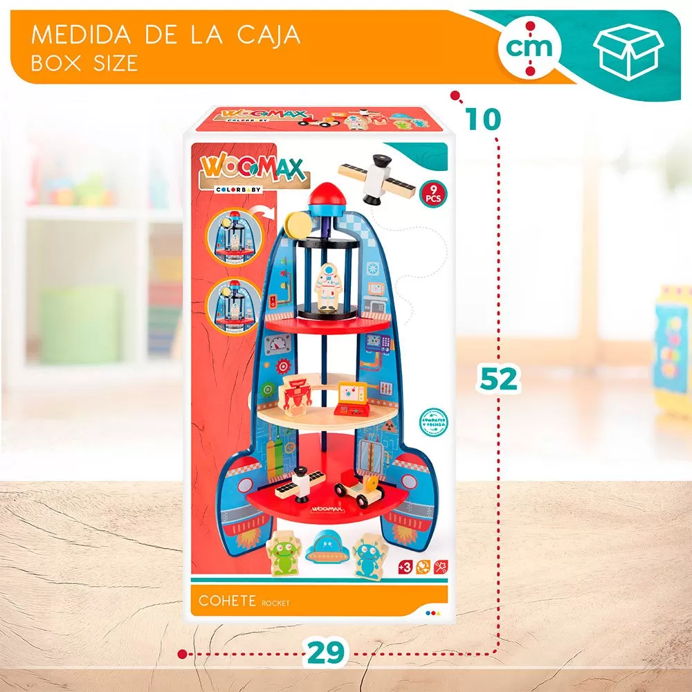 Wooden Rocket 8 Pieces 6 Wooden Rocket 8 Pieces - Image 6