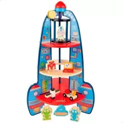 Wooden Rocket 8 Pieces Refurbished