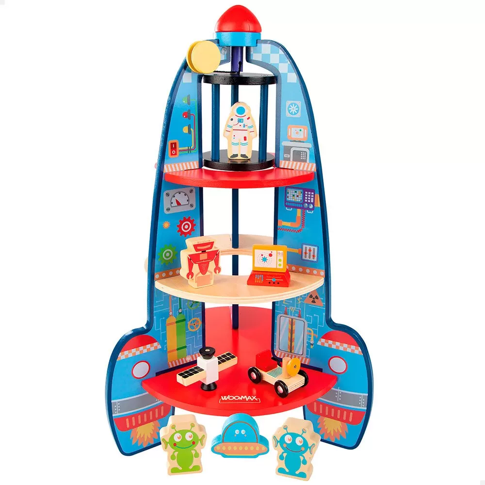 Wooden Rocket 8 Pieces 1 Wooden Rocket 8 Pieces