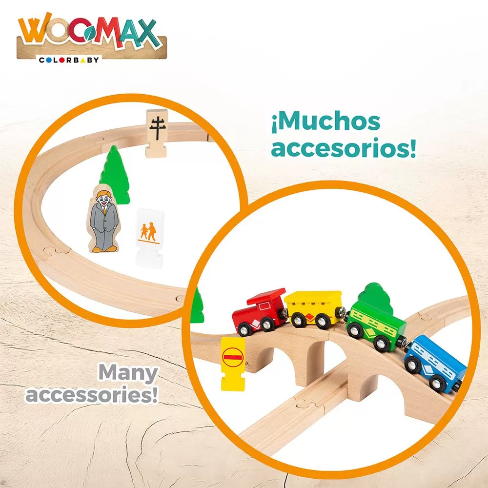 Wooden Train 40 Pieces 3 Wooden Train 40 Pieces - Image 3