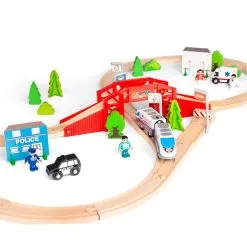 Wooden Train Circuit 50 Pieces