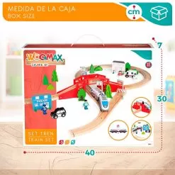 Wooden Train Circuit 50 Pieces -Toy Shop woomax wooden train circuit 50 pieces 6