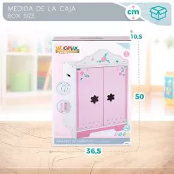 Wooden Wardrobe For Dolls -Toy Shop woomax wooden wardrobe for dolls 5